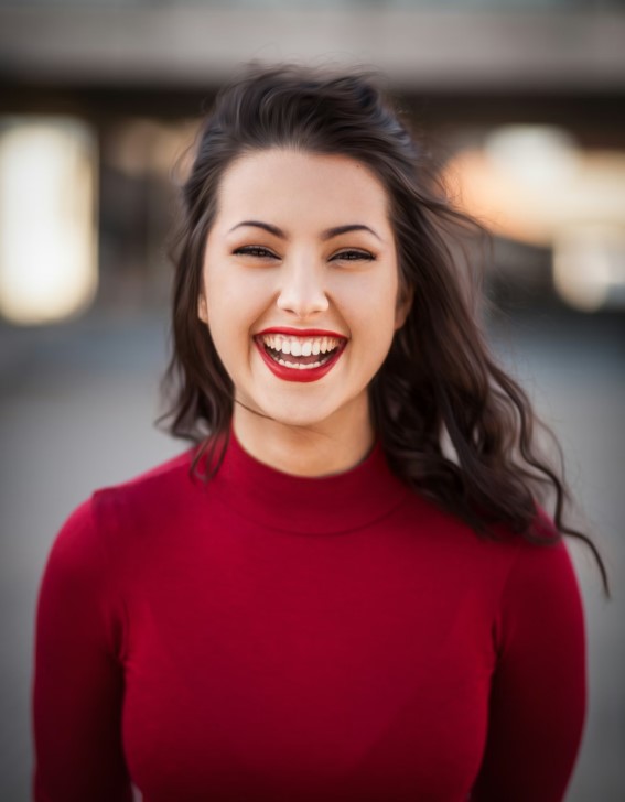 Healthy teeth and gums with no sensitivity
